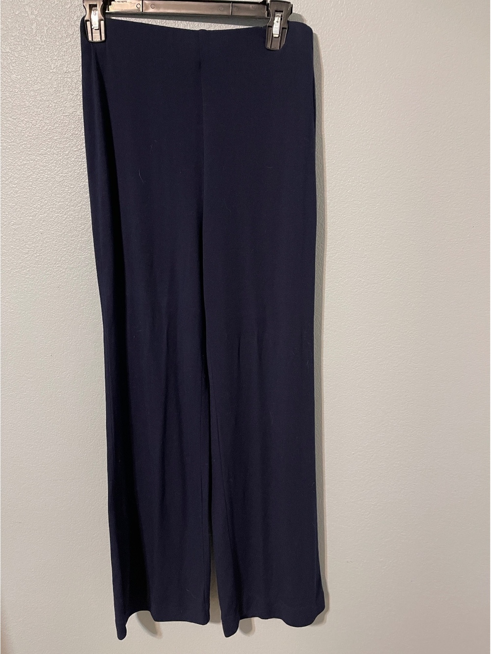 White House Black Market Navy Blue Wide Leg Pants Pull On Dress Trousers XS